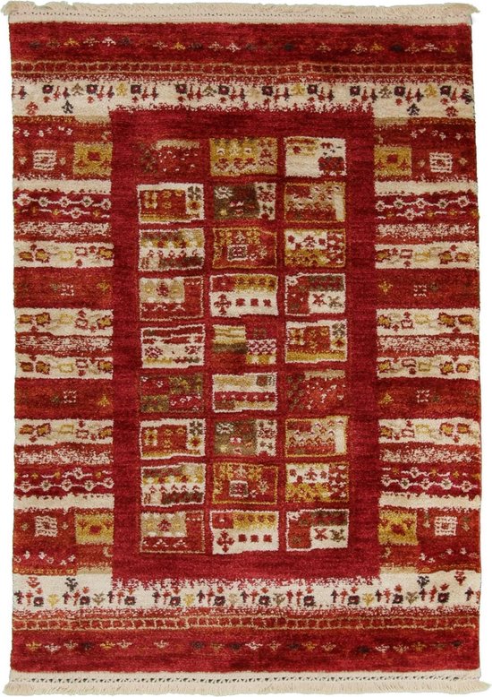 Vloerkleed Frame Vloerkleed met Minimalist Prent 170X120 cm Rood