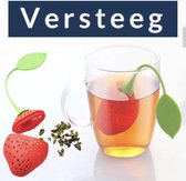 Thee zakje aardbei  van Versteeg®  - Siliconen Theezakje - Theezeef - Infuser - Thee Filter - Rood