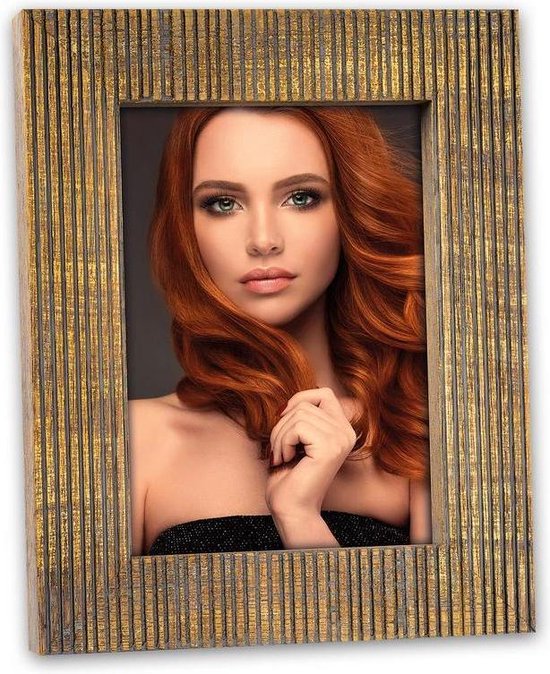 Deknudt Frames fotolijst S65KQ1 bruin met passe partout foto 10x15 Deknudt Frames fotolijst S65KQ1 bruin met passe partout foto 10x15