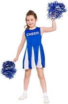 E-Carnavalskleding.nl: 140cm - e-Carnavalskleding.nl Cheerleader jurk wit blauw