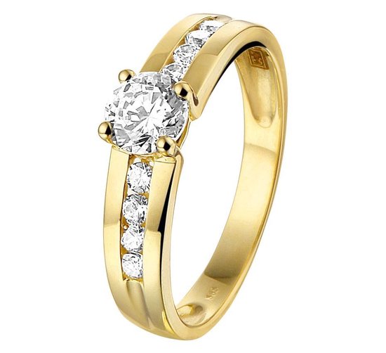 The Jewelry Collection Bague Zircone - Or