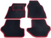 PK Automotive Complete Velours Automatten Zwart Met Rode Rand Opel Zafira B 2005-2011 (7 personen)