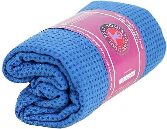 Yoga handdoek siliconen antislip blauw - 183x65 - Silicoon - 500 - Blauw |  bol.com