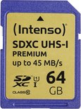 (Intenso) SDXC kaart UHS-1 Premium - 64GB - Class 10 (3421490)