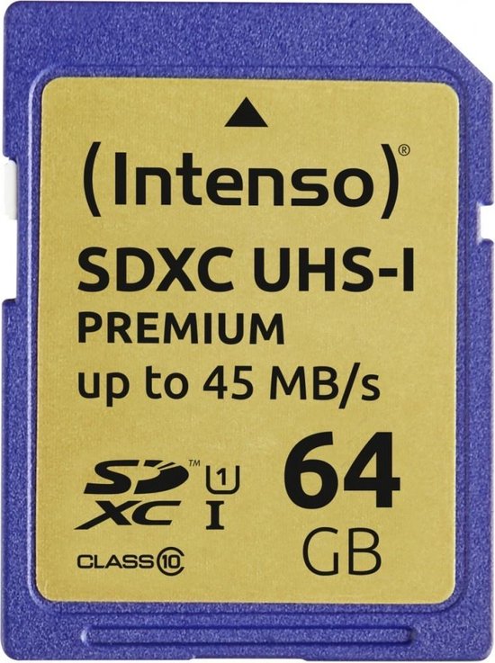 (Intenso) SDXC kaart UHS-1 Premium - 64GB - Class 10 (3421490)