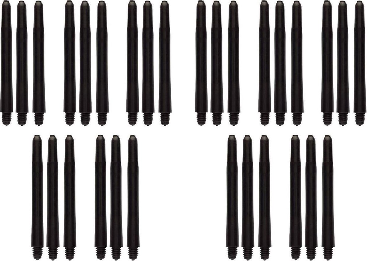 Darts Set zwarte darts shafts - 10 sets (30 stuks) - medium - darts shafts - Cadeau - Merkloos