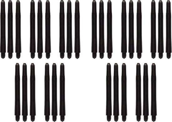 Darts Set zwarte darts shafts - 10 sets (30 stuks) - medium - darts shafts - Cadeau - Merkloos