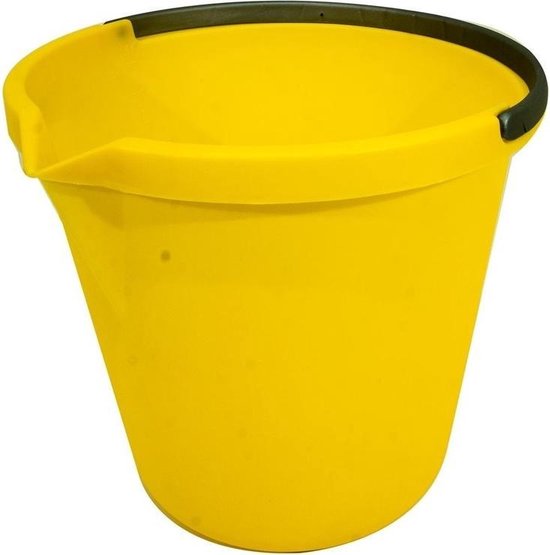 comfortabel legaal balans Gele schoonmaak emmer 10 liter | bol.com