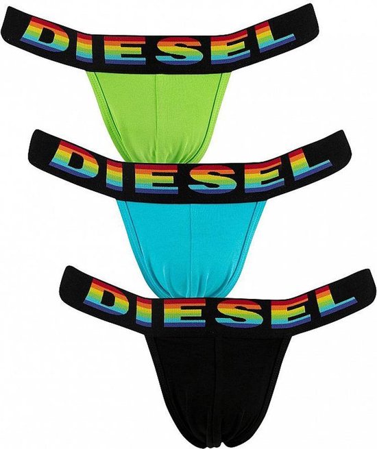 Diesel - Heren - 3-Pack Jockstraps - Blauw - L | bol.com