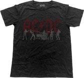 AC/DC Heren Tshirt -S- Vintage Silhouettes Zwart