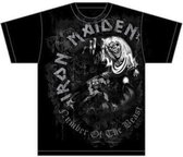 Iron Maiden - Number Of The Beast Grey Tone Heren T-shirt - S - Zwart