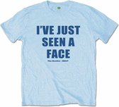 The Beatles Heren Tshirt -L- I've Just Seen A Face Blauw