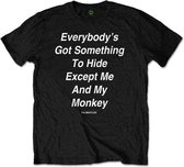 The Beatles - Me And My Monkey Heren T-shirt - L - Zwart