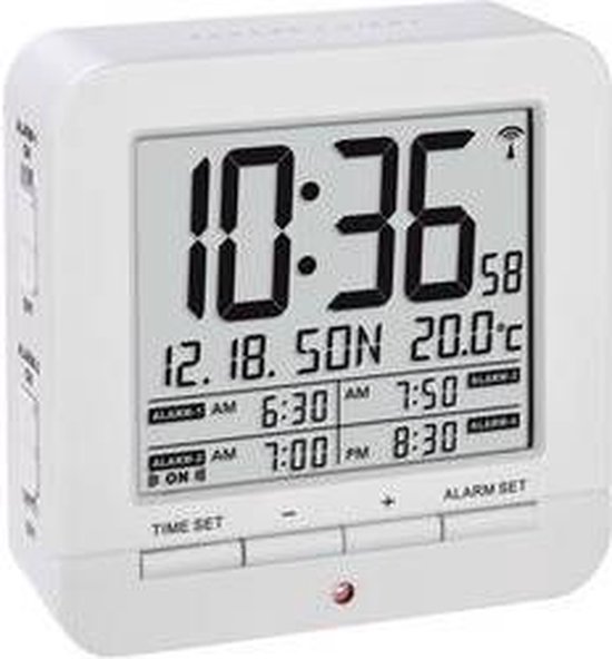 Caliber HCG023 - Wekkerradio Met FM, Temperatuur En Luchtvochtheidsmeter Zwart