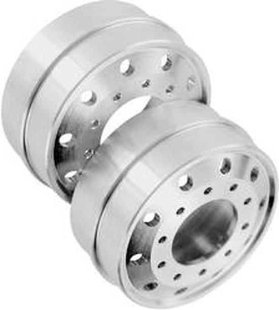 Veroma Tieflader Reifen 1:16 - Vollgummi 14mm 4 Stück | Für Modellbau Anhänger