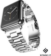 Stalen Smartwatch bandje - Geschikt voor Apple Watch stalen band - zilver - Strap-it Horlogeband / Polsband / Armband - Maat: 38 - 40 - 41mm
