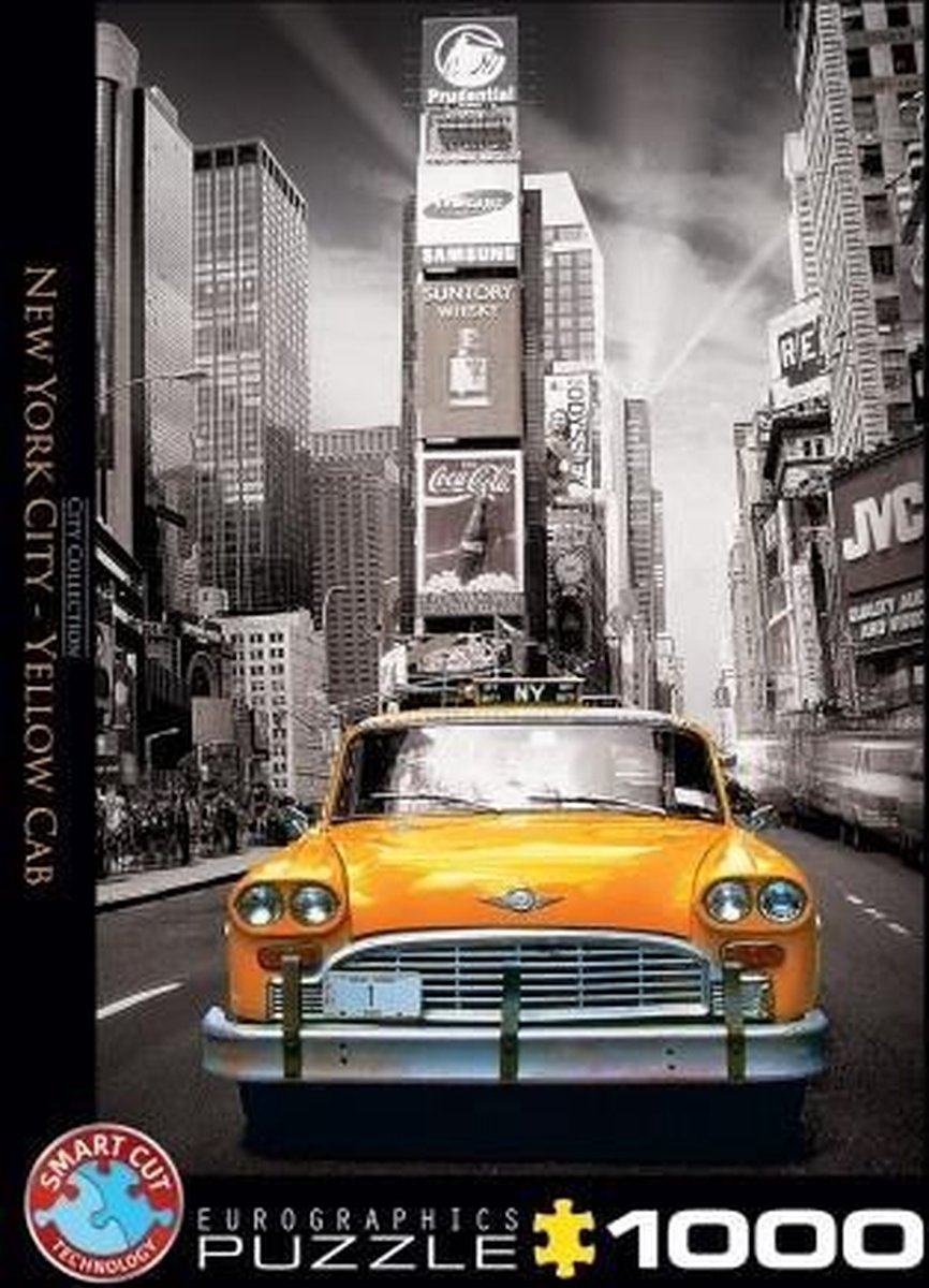 Eurographics - New York City Yellow Cab - 1000 stukjes 48×68cm (b×h) - Legpuzzel