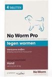 Verpakking No Worm Pro tabletten (4 stuks) voor honden van 0,5 tot 10 kg.