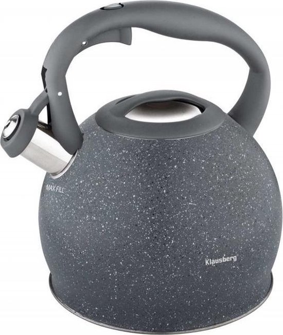 Klausberg KB-7267 fluitketel - 3L - rvs - alle warmtebronnen