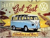VW Bulli - Let's get Lost - Magneet - Nostalgie