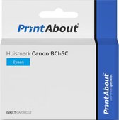PrintAbout huismerk Inktcartridge BCI-5C Cyaan geschikt voor Canon