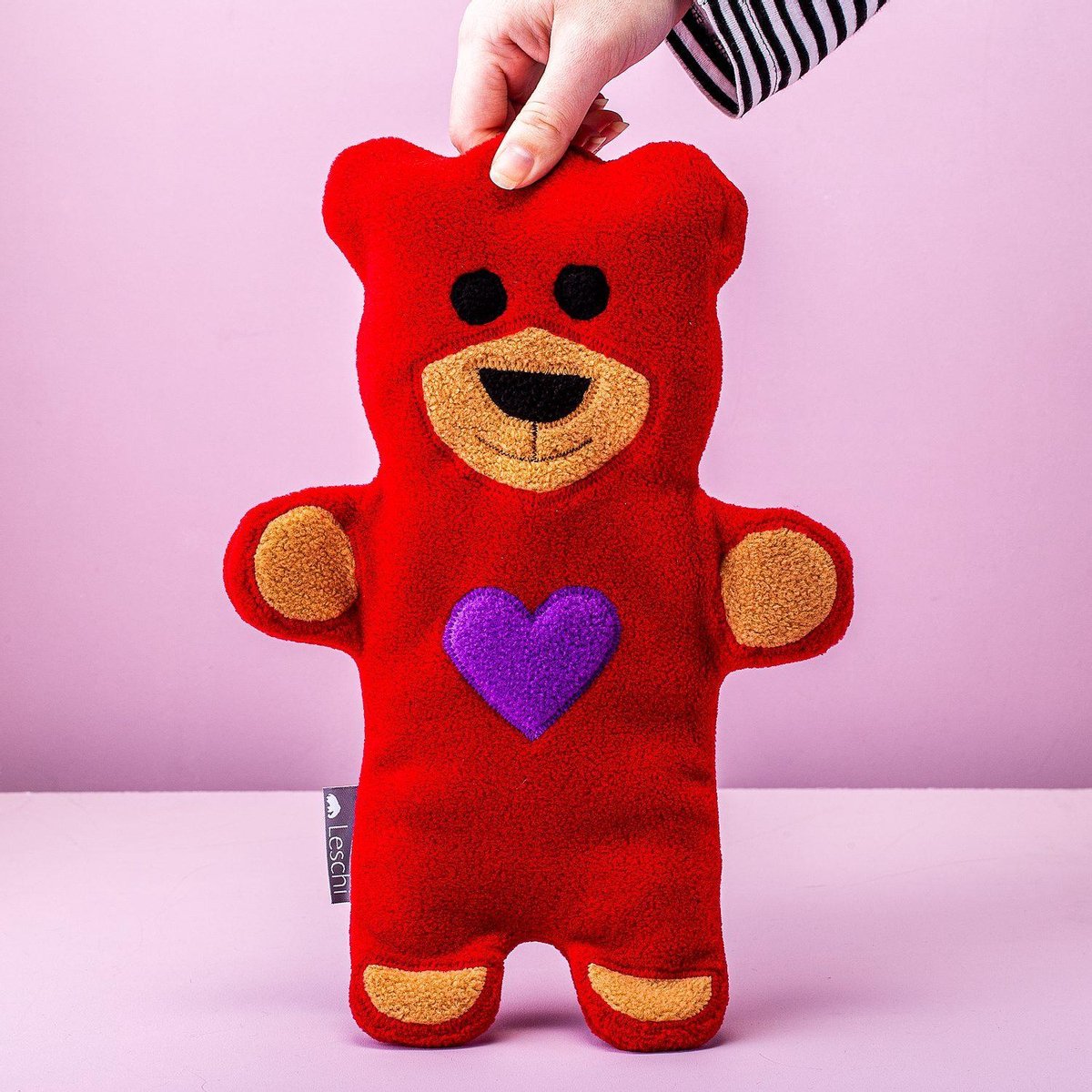 Leschi Warmtekussen Teddy Beer - Rood