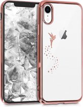 kwmobile hoesje voor Apple iPhone XR - backcover voor smartphone - Fee design - roségoud / transparant