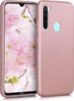 kwmobile telefoonhoesje voor Xiaomi Redmi Note 8 (2019 / 2021) - Hoesje voor smartphone - Back cover in metallic roségoud