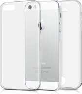 kwmobile 360 graden hoesje voor Apple iPhone SE (1.Gen 2016) / 5 / 5S - volledige bescherming - siliconen beschermhoes - transparant