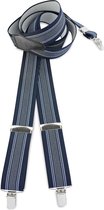 Sir Redman - bretels - 100% made in NL, - James Wyatt blauw - blauw / wit