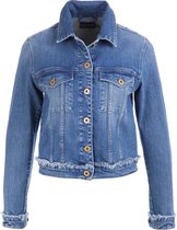 River Woods Jeansjasje met ruffles in denim