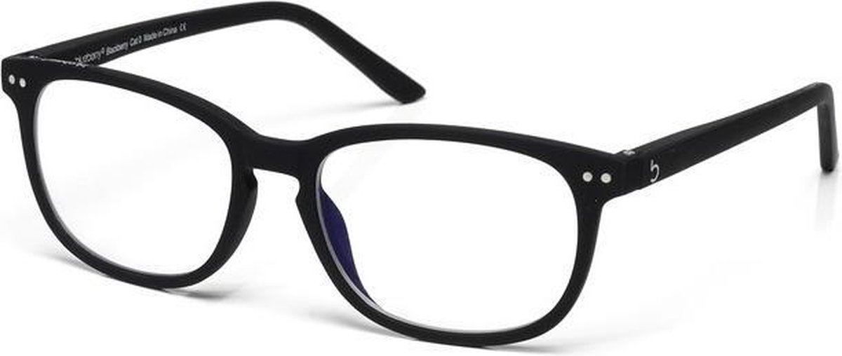 Computerbril Blueberry XL zwart +2.00