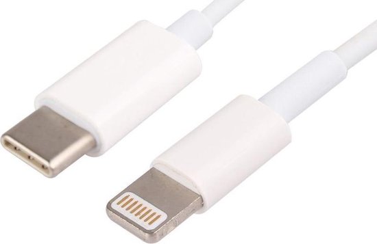 hack Mars Ongunstig USB C naar Lightning compatible kabel 1 meter - wit | bol.com