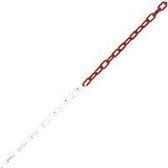 Afzetketting rood/wit, per 50m verpakt, diameter 6 mm