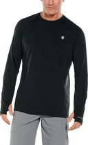 Coolibar - UV sportshirt voor heren - Longsleeve - Agility Performance - Zwart - maat M