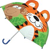 Stephen Joseph - Pop-up paraplu voor kinderen - Dierentuin - Groen - maat Onesize