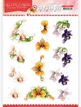 Orchid Delicate Flowers 3D-Push-Out Sheet by Precious Marieke