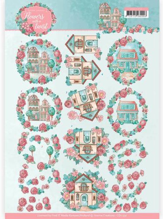 3D knipvel Yvonne Creations Flowers with a Twist Living Flowers