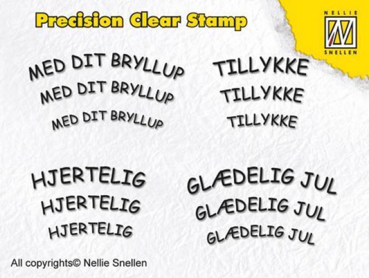 Precision clear stamps Danish Texts-2