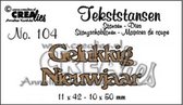 Crealies Tekststans no. 104 Gelukkig Nieuwjaar (NL) 11x42mm-10x50mm / CLTS104