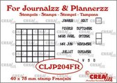 Crealies For journalzz & plannerzz stempels - Maanden FR