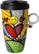 Goebel® - emoji® by BRITTO® | Koffie / Thee beker to go "A new day" | Porselein, 500ml