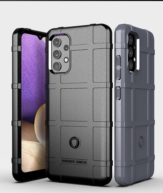 Coque Samsung Galaxy A32 4G Shock Proof Rugged Shield Zwart