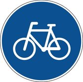 Fietspad bord - kunststof - G11 400 mm