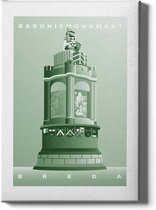 Walljar - Baroniemonument - Muurdecoratie - Poster met lijst