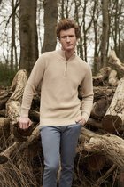 COTTON ZIP SWEATER | Sand