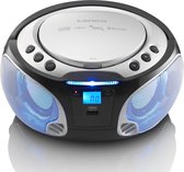 Lenco SCD-550 - Lecteur CD radio avec Bluetooth, éclairage LED -Argent