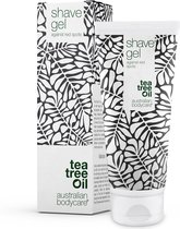 Australian Bodycare Shave Gel 200 ml - Transparante, niet-schuimende scheergel met Tea Tree Olie voor mannen voor nauwkeurig en comfortabel scheren  - Voorkomt een branderig gevoel & rode vlekken - Vermindert ingegroeide haren