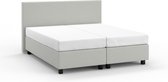 Karlsson Boxspring Autentik Tunn vlak met Easy Pocket matras - 180 x 200 cm - lichtgrijs