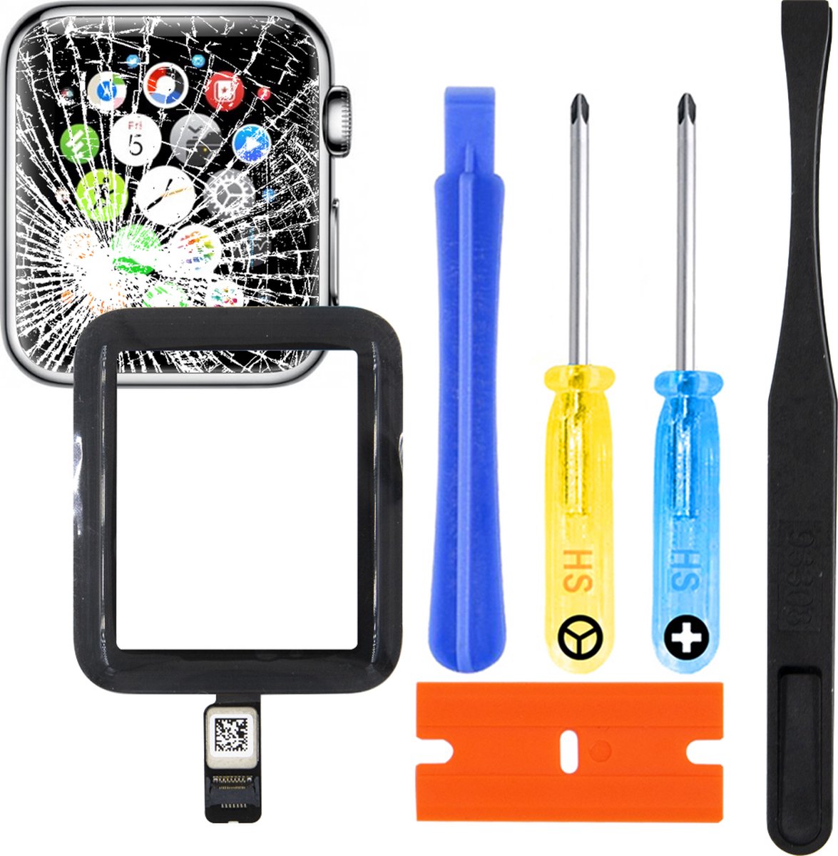 MMOBIEL Front Glas Digitizer Lens voor Apple Watch Series 2/3 - 38mm - GPS Edition